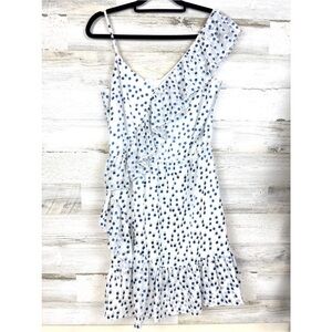 Lilly Pulitzer Madelina White and Blue Asymmetrical Dress